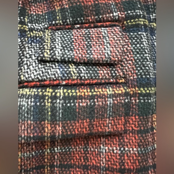 NEW $380  Lauren Ralph Lauren Women’s Sz 4 Wool Blend Blanket Plaid Reefer Coat - Picture 9 of 14
